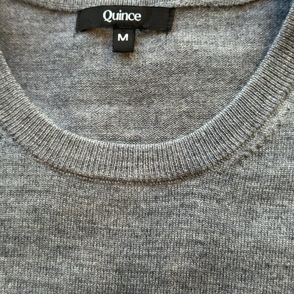Quince Grey Australian Merino Wool Crew Sweater - Size Medium - $18 - Picture 1 of 7